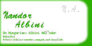 nandor albini business card